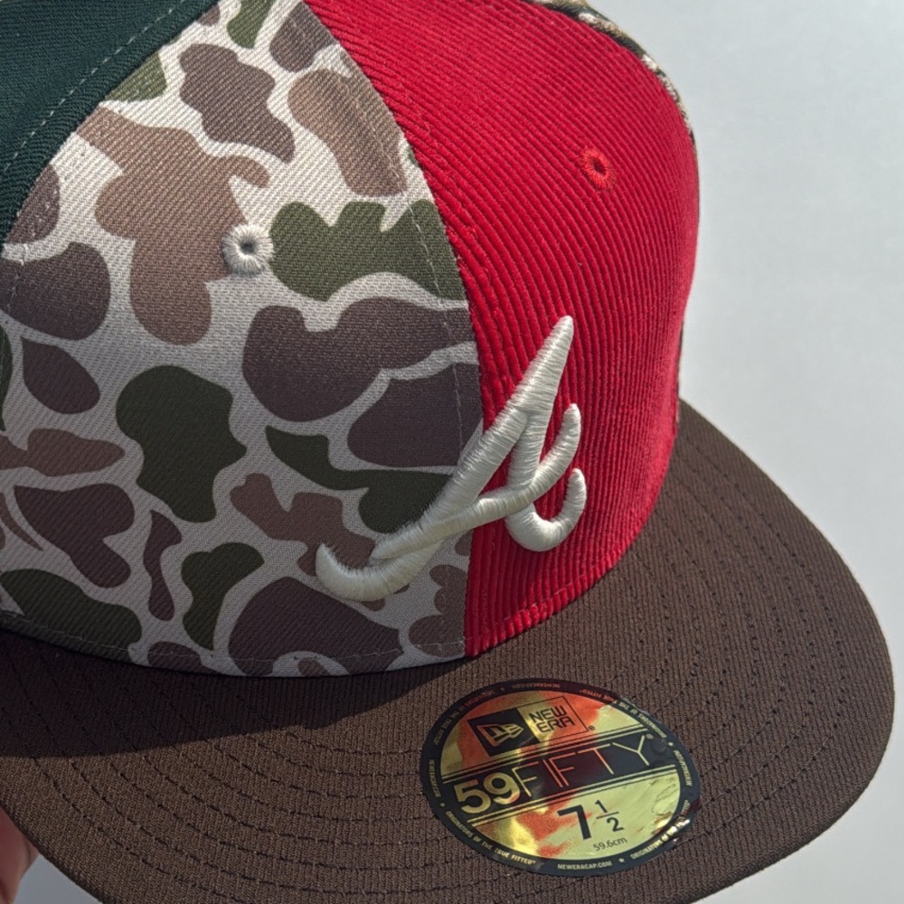 New Era Atlanta Braves CHASE B X MLB “Maximal” Fitted Hat 7 1/2 Atlanta Braves - Picture 3 of 3